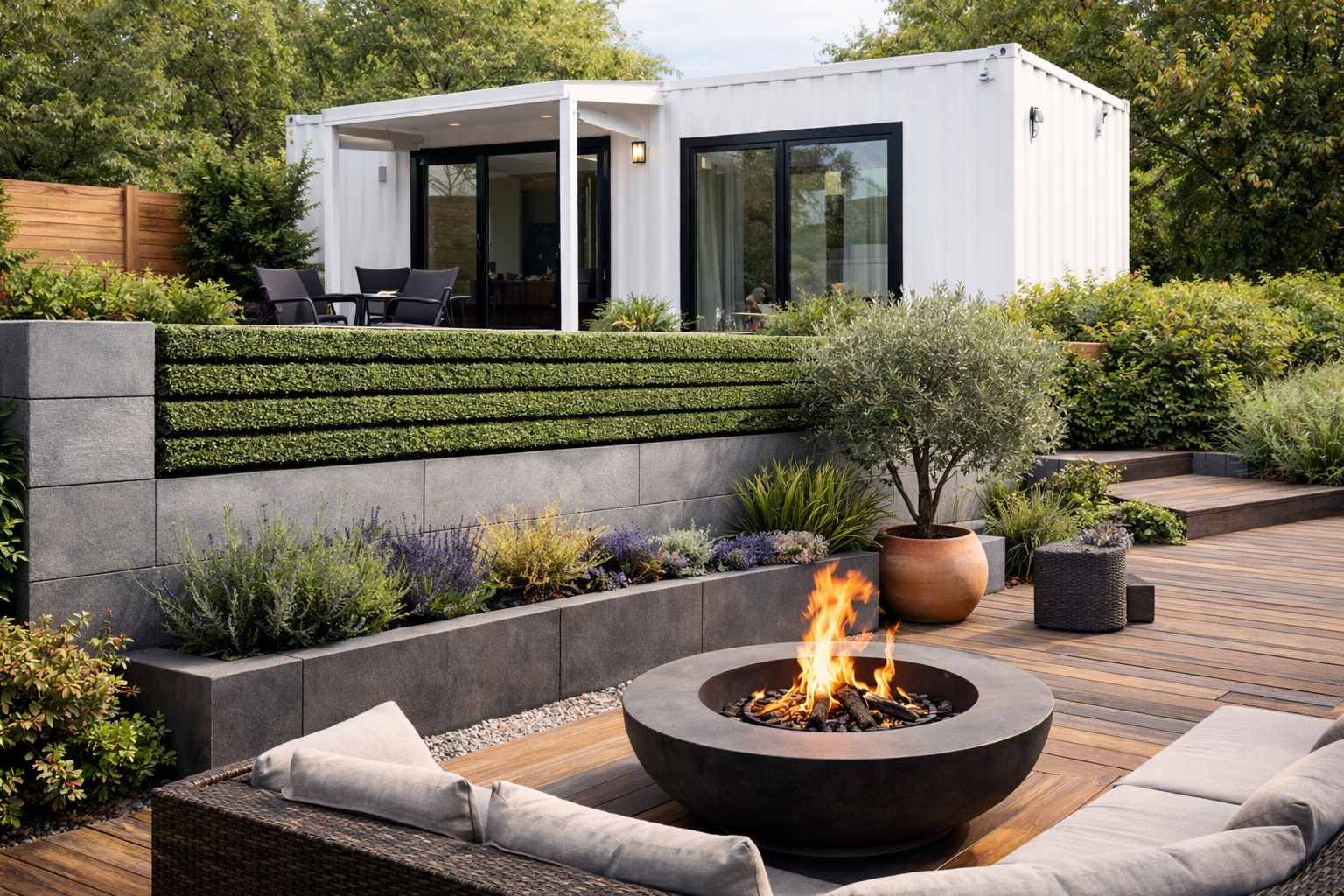 Konteyner Evlerde Bahçe Duvarı Tasarımı ve Malzeme Seçimi