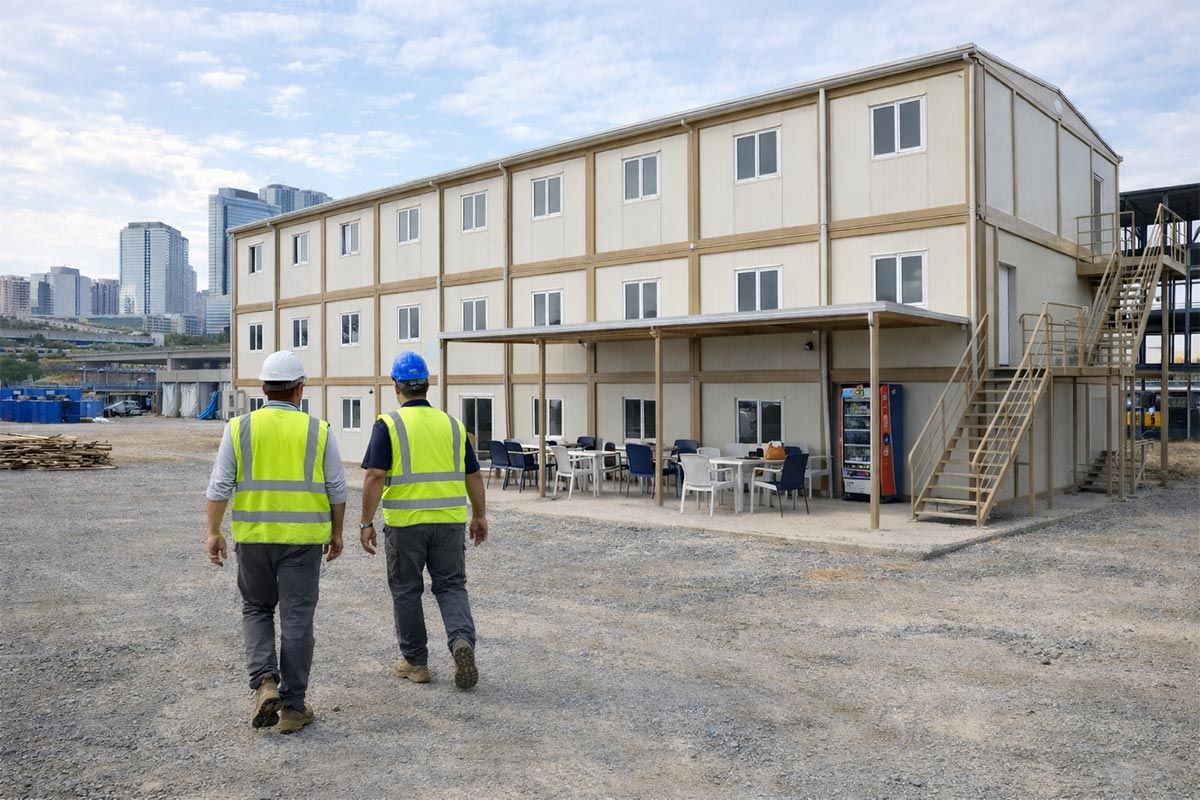 Salle de repos en conteneur