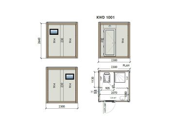WC - Duş Konteyner KW2 230X230