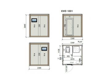 WC - Duş Konteyner KW2 230X230