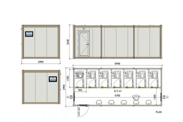 Cabine de toilettes KWD 701
