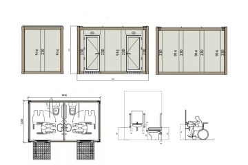 Disabled Toilet Container K2001